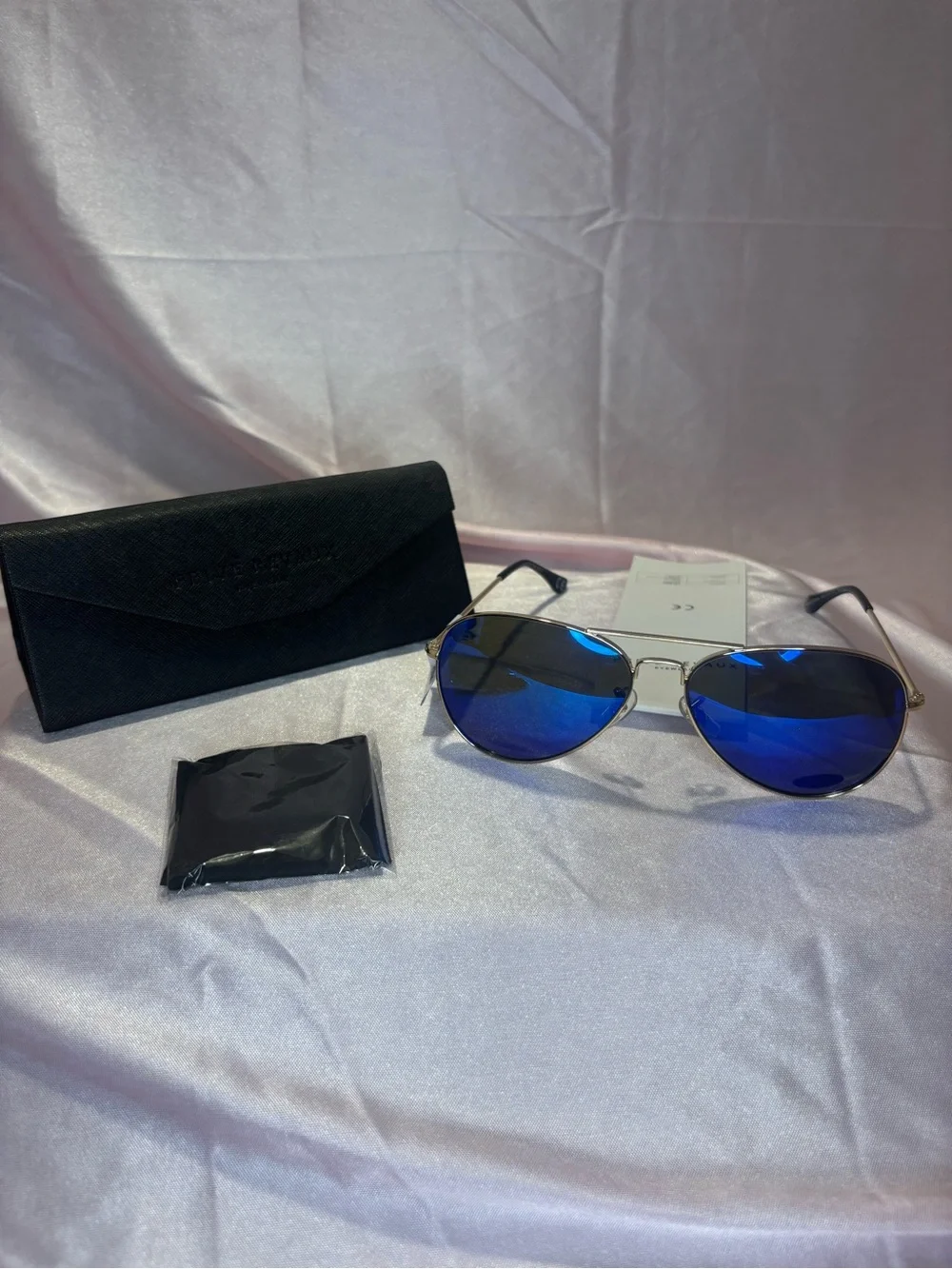 Prive Revaux Commando Men's Aviator Sunglasses with Blue Mirrored Lenses